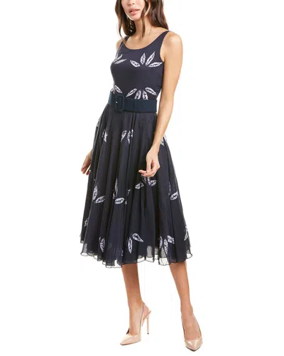 Samantha Sung Aster Midi Dress In Blue