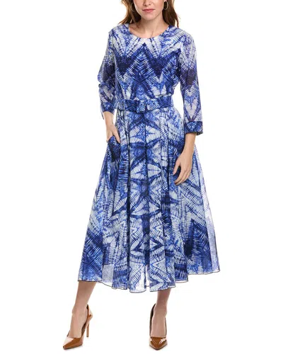Samantha Sung Aster Midi Dress In Blue