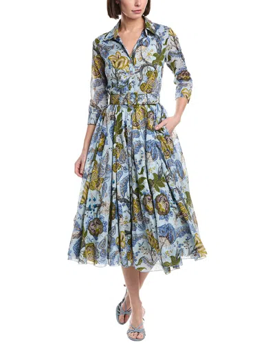 Samantha Sung Aster Midi Dress In Blue