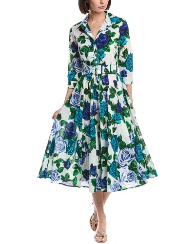 Samantha Sung Aster Midi Dress In Blue