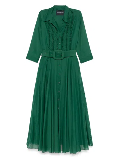 Samantha Sung Aster Midi Dress In Green
