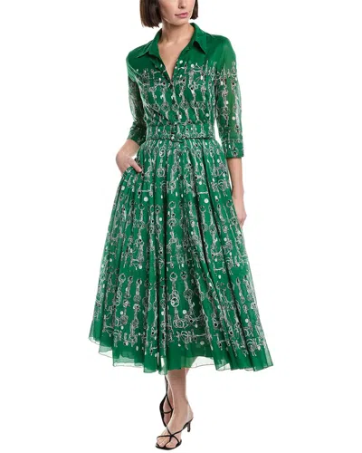 Samantha Sung Aster Midi Dress In Green