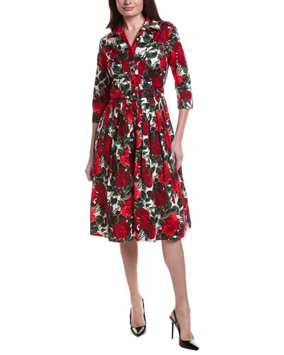 Samantha Sung Aster Midi Dress In Red