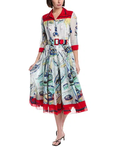 Samantha Sung Aster Midi Dress In Multi