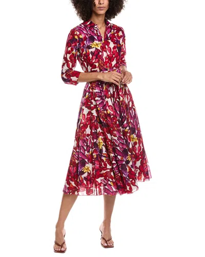 Samantha Sung Aster Midi Dress In Red