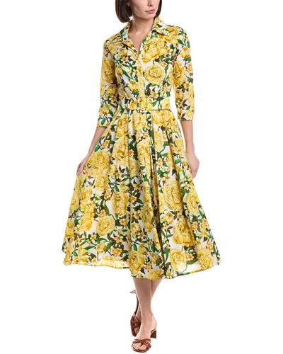Samantha Sung Aster Midi Dress In Yellow