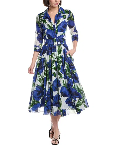 Samantha Sung Aster Midi Dress In Blue