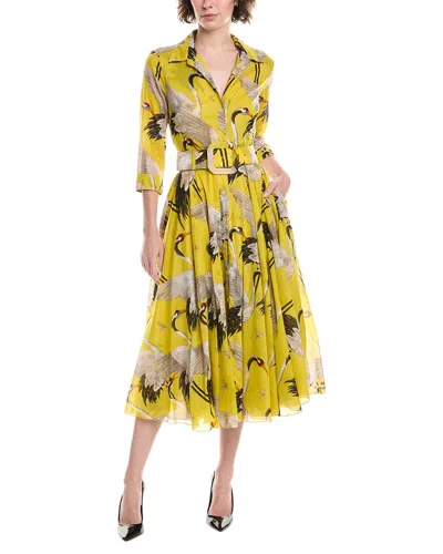 Samantha Sung Aster Midi Dress In Yellow