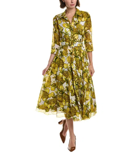 Samantha Sung Aster Midi Dress In Yellow