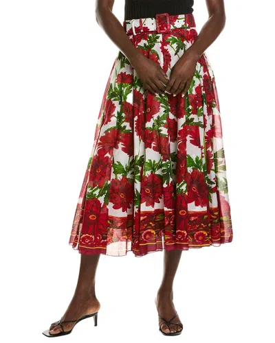 Samantha Sung Aster Midi Skirt In White