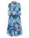 Samantha Sung Aster Printed Cotton Shirtdress