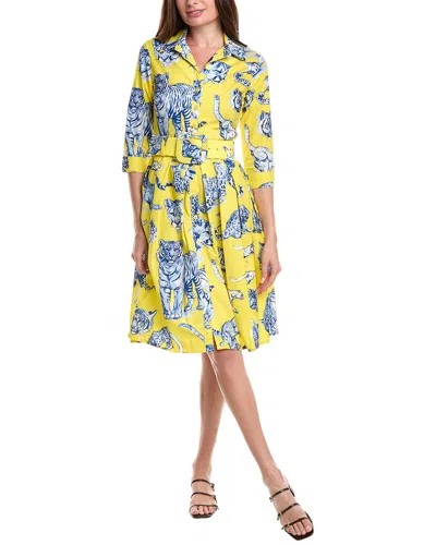 Samantha Sung Audrey #1 Shirtdress In Yellow