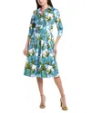 Samantha Sung Audrey #1 Shirtdress In Blue