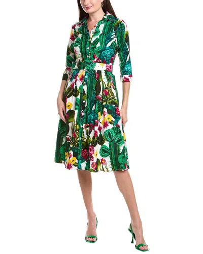 Samantha Sung Audrey #1 Shirtdress In Green