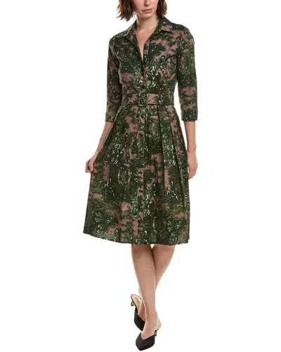 Samantha Sung Audrey #1 Shirtdress In Green
