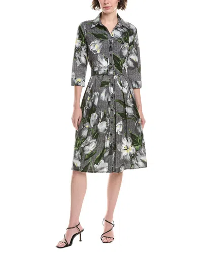 Samantha Sung Audrey #1 Shirtdress In Gray