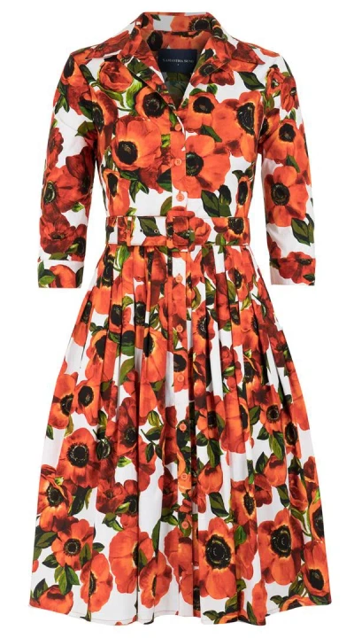 Samantha Sung Audrey 1 Shirtdress In Multi