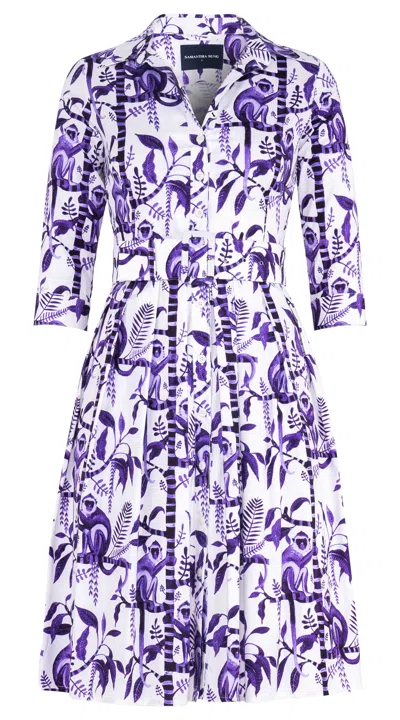 Samantha Sung Audrey 1 Shirtdress In Purple