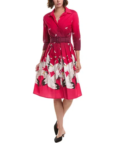Samantha Sung Audrey #1 Shirtdress In Red