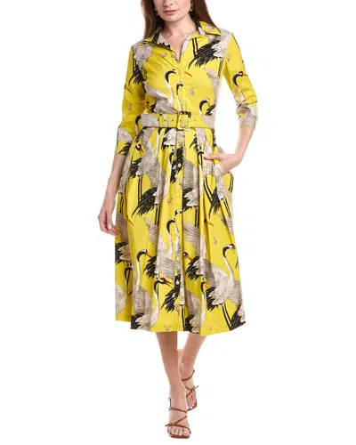 Samantha Sung Audrey #1 Shirtdress In Yellow