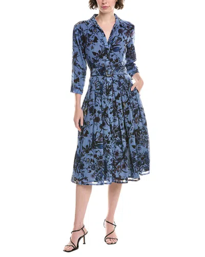 Samantha Sung Audrey 4 Shirtdress In Blue