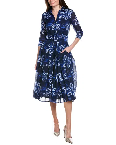 Samantha Sung Audrey 4 Shirtdress In Blue