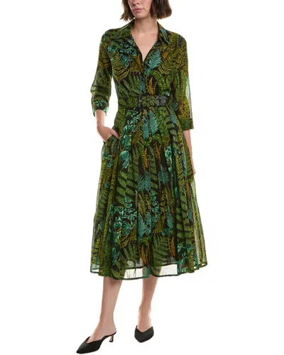 Samantha Sung Audrey 4 Shirtdress In Green