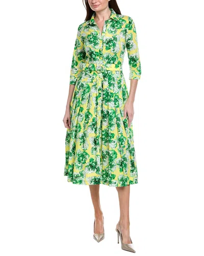 Samantha Sung Audrey 4 Shirtdress In Green