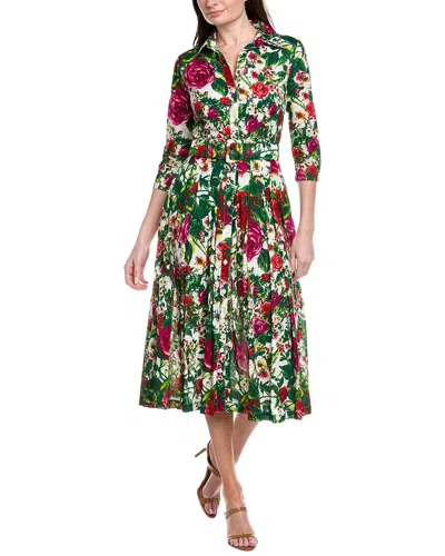 Samantha Sung Audrey 4 Shirtdress In Green