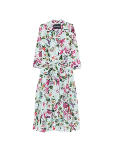 Samantha Sung Audrey Cotton Midi Dress In Purple