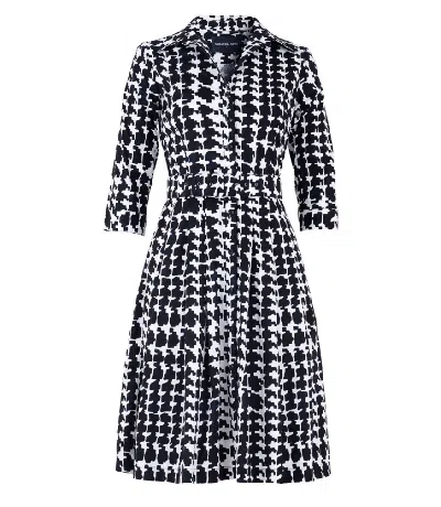 Samantha Sung Audrey Dress #1 White Indigo Long Dress In Multi