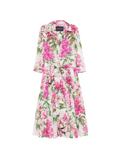 Samantha Sung Audrey Floral Midi Dress In Pink
