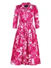 Samantha Sung Audrey Pleated Midi Dress In Pink