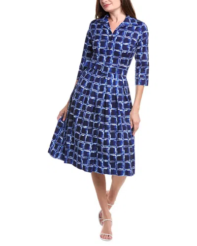 Samantha Sung Audrey Shirtdress In Blue