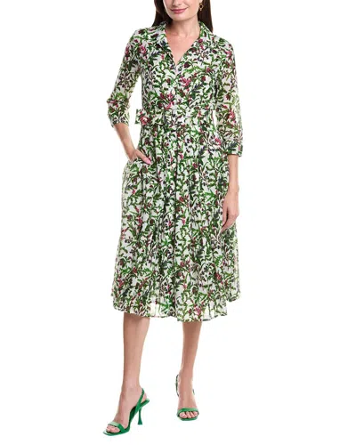 Samantha Sung Audrey Shirtdress In Green