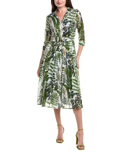 Samantha Sung Audrey Shirtdress In Green