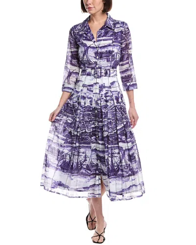 Samantha Sung Audrey Shirtdress In Purple