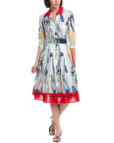 Samantha Sung Audrey Shirtdress In Multi