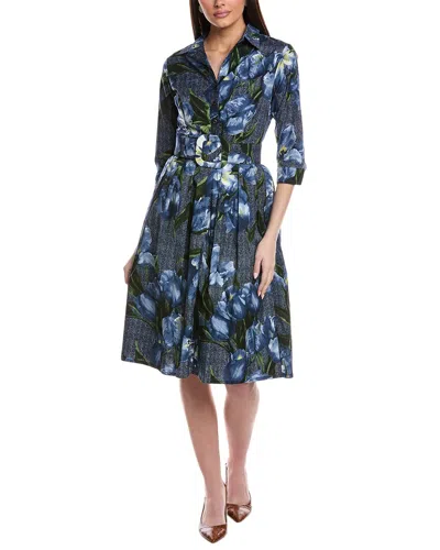 Samantha Sung Audrey Shirtdress In Blue