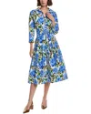 Samantha Sung Audrey Shirtdress In Blue