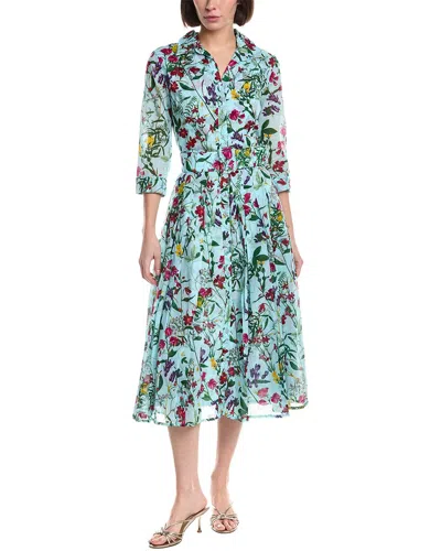 Samantha Sung Audrey Shirtdress In Blue