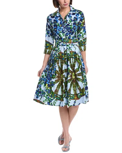 Samantha Sung Audrey Shirtdress In Blue