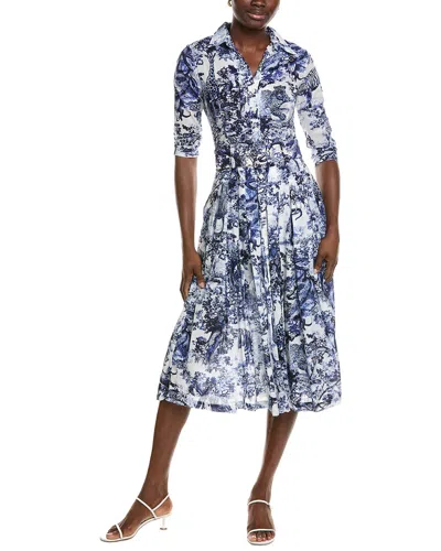 Samantha Sung Audrey Shirtdress In Blue