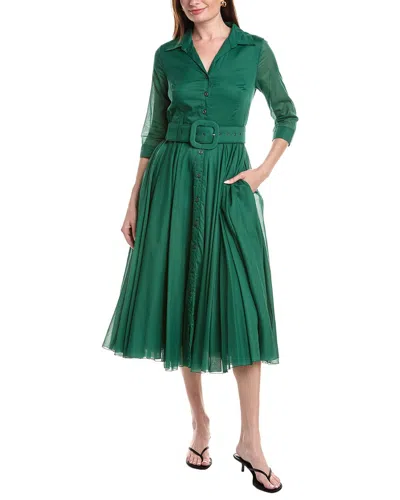 Samantha Sung Audrey Shirtdress In Green