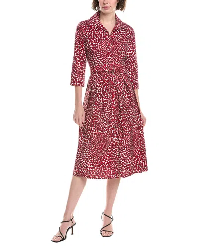 Samantha Sung Audrey Shirtdress In Red