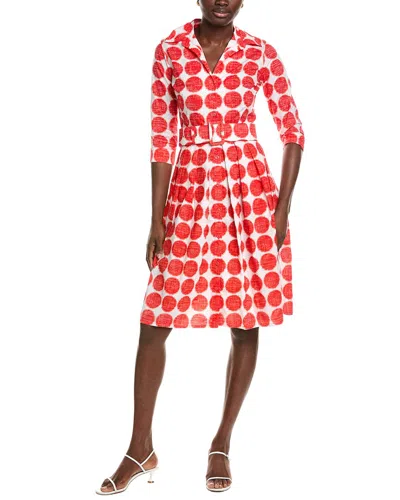 Samantha Sung Audrey Shirtdress In Red