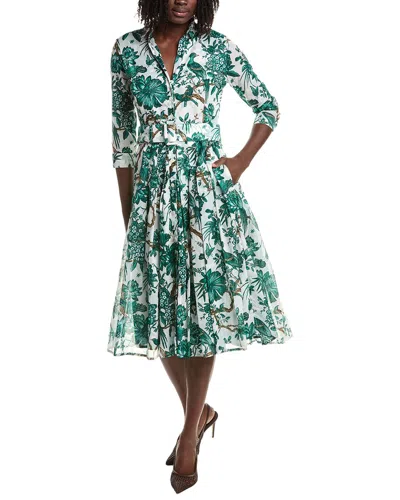Samantha Sung Audrey Shirtdress In Green