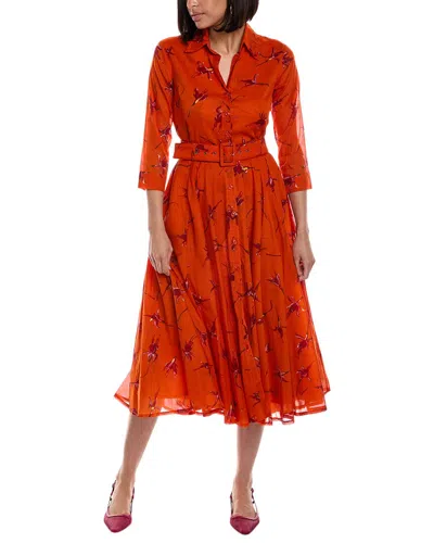 Samantha Sung Avenue A-line Dress In Orange