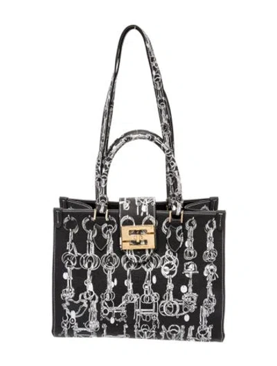 Pre-owned Samantha Sung Canvas Shoulder Bag W/ Tags In Black