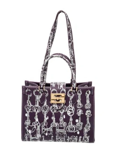 Pre-owned Samantha Sung Canvas Shoulder Bag W/ Tags In Purple